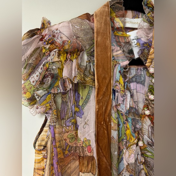 Zimmermann Kaleidoscope Printed Ruffled Top - Size 1 - Picture 9 of 14